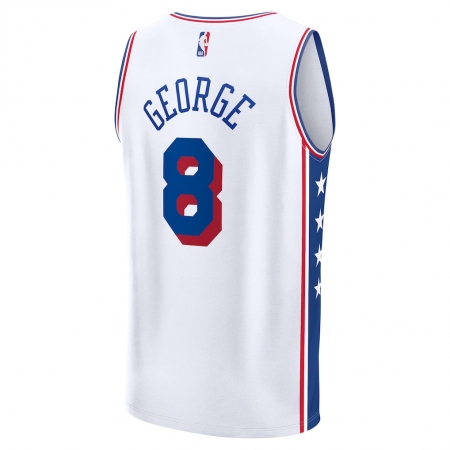Fanatics Philadelphia 76ers Paul George White Fast Break Jersey - Association Edition