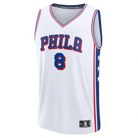 Fanatics Philadelphia 76ers Paul George White Fast Break Jersey - Association Edition