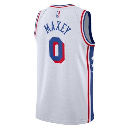Nike Philadelphia 76ers Tyrese Maxey White Jersey - Association Edition