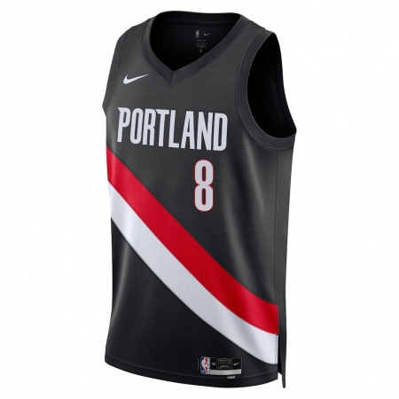 Nike Portland Trail Blazers Deni Avdija Black Jersey - Icon Edition