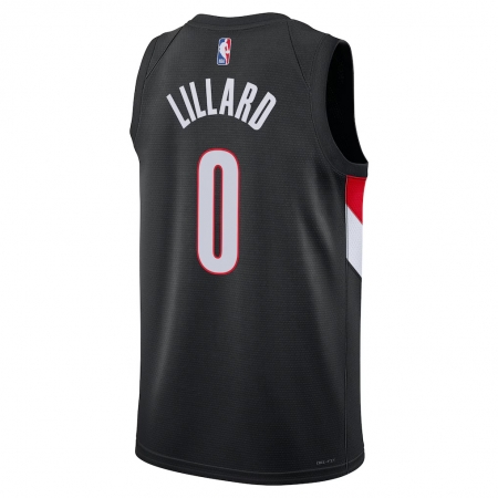 Nike Portland Trail Blazers Damian Lillard Black Jersey - Icon Edition