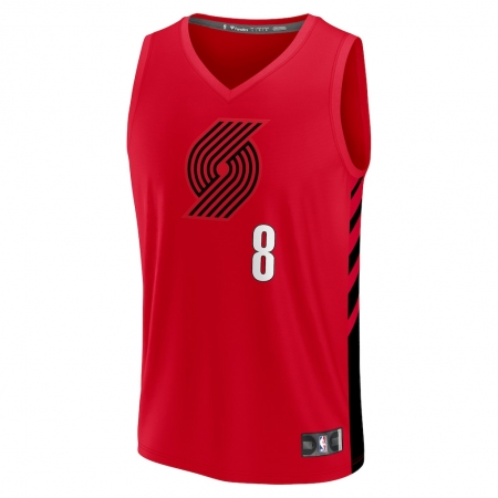 Fanatics Portland Trail Blazers Deni Avdija Red Fast Break Jersey - Statement Edition