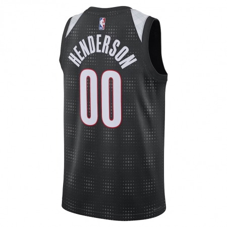 Nike Portland Trail Blazers Scoot Henderson Black Player Jersey - City Edition