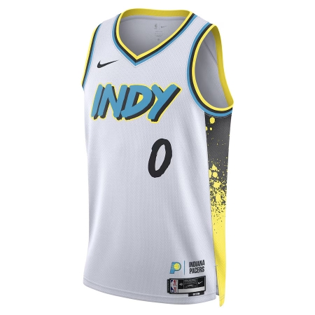 Nike Indiana Pacers Tyrese Haliburton White Player Jersey - City