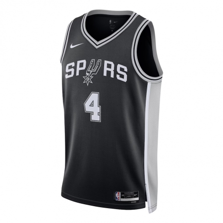 Nike San Antonio Spurs De'Aaron Fox Black Player Jersey - Icon Edition