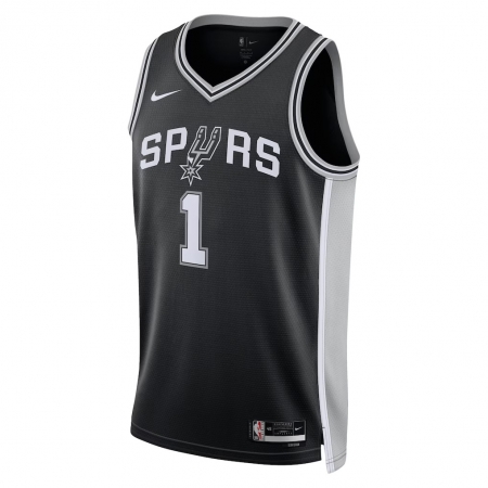 Nike San Antonio Spurs Victor Wembanyama Black Jersey - Icon Edition