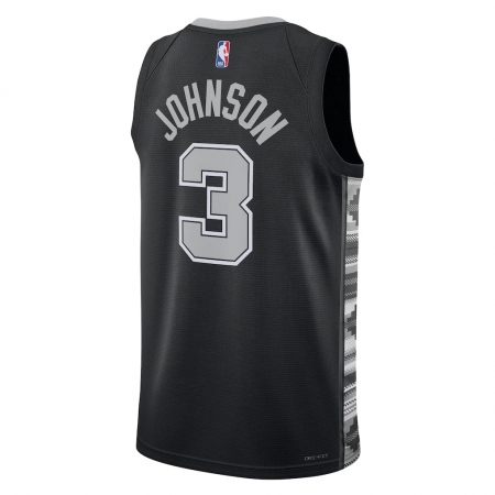 Jordan Brand San Antonio Spurs Keldon Johnson Black Jersey - Statement Edition