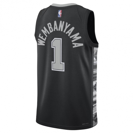 Jordan Brand San Antonio Spurs Victor Wembanyama Black Jersey - Statement Edition
