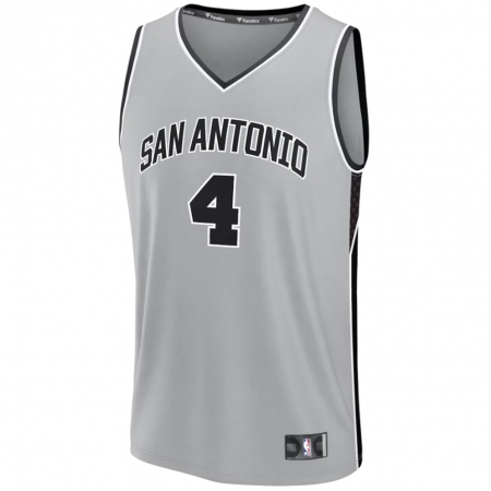 Fanatics San Antonio Spurs De'Aaron Fox Silver Fast Break Jersey - Statement Edition