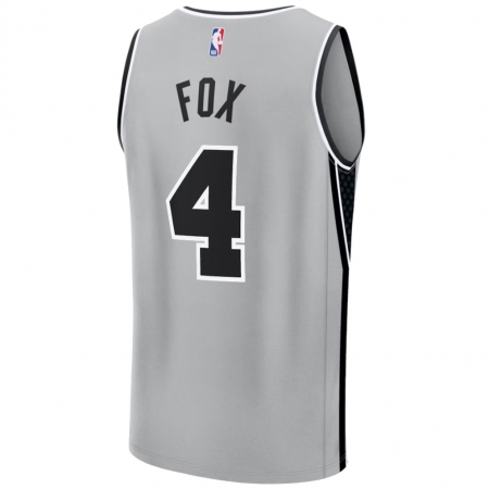 Fanatics San Antonio Spurs De'Aaron Fox Silver Fast Break Jersey - Statement Edition