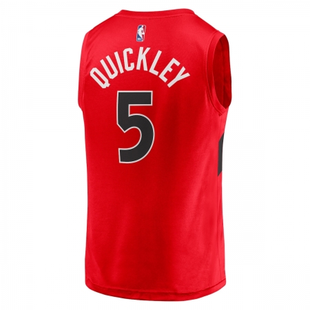 Fanatics Toronto Raptors Immanuel Quickley Red Fast Break Jersey - Icon Edition