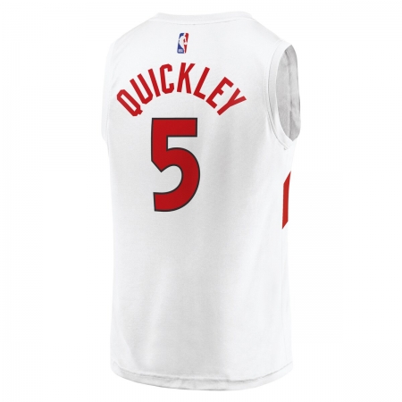 Fanatics Toronto Raptors Immanuel Quickley White Fast Break Jersey - Association Edition