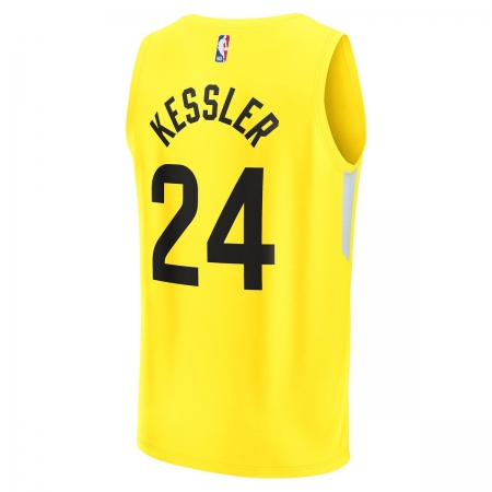 Fanatics Utah Jazz Walker Kessler Yellow Fast Break Jersey - Icon Edition