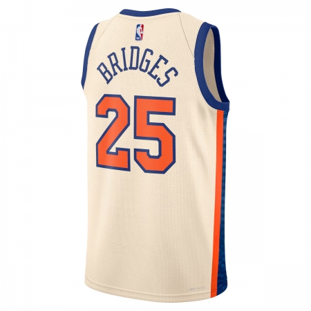 Nike New York Knicks Mikal Bridges Cream Jersey - City Edition