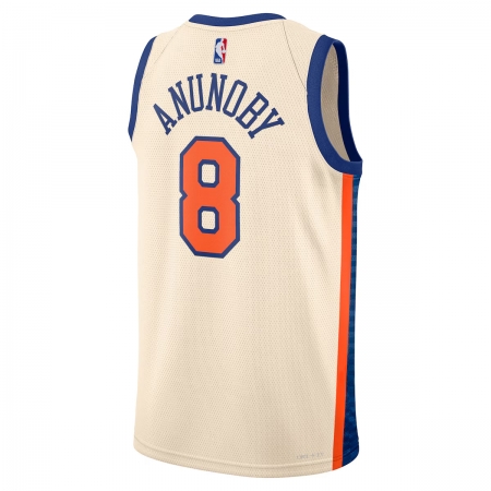 Nike New York Knicks OG Anunoby Cream Jersey - City Edition
