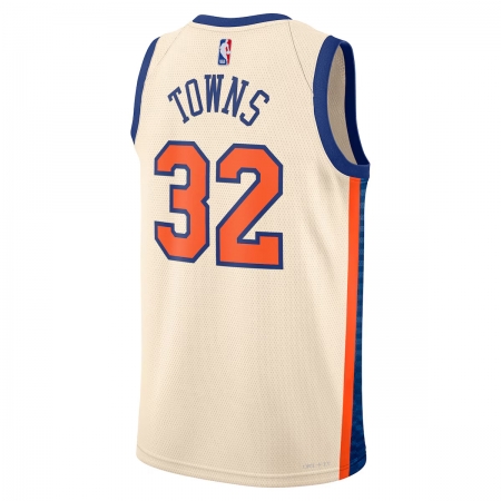 Nike New York Knicks Karl-Anthony Towns Cream Jersey - City Edition