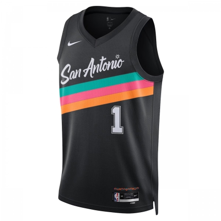 Nike San Antonio Spurs Victor Wembanyama Black Jersey - City Edition