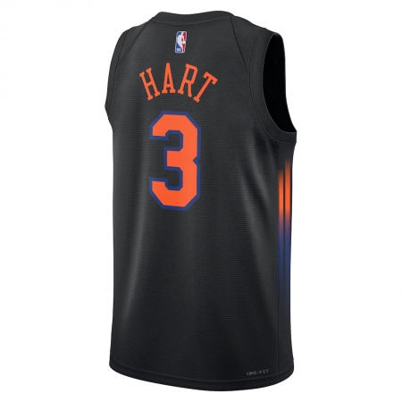 Jordan Brand New York Knicks Josh Hart Black Jersey - Statement Edition