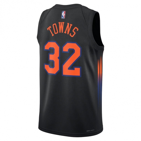 Jordan Brand New York Knicks Karl-Anthony Towns Black Jersey - Statement Edition