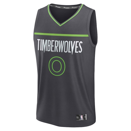 Fanatics Minnesota Timberwolves Donte DiVincenzo Charcoal Fast Break Player Jersey - Statement Edition