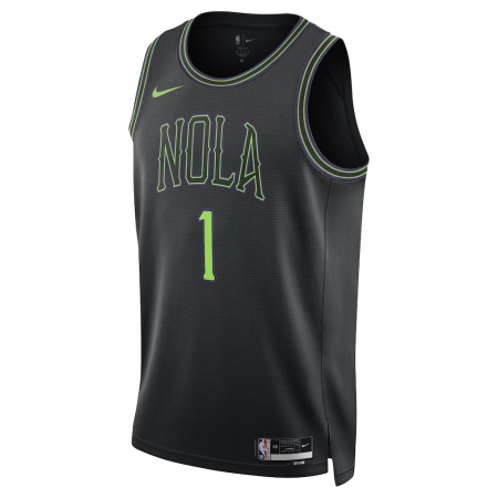 Nike New Orleans Pelicans Zion Williamson Black Jersey - City Edition