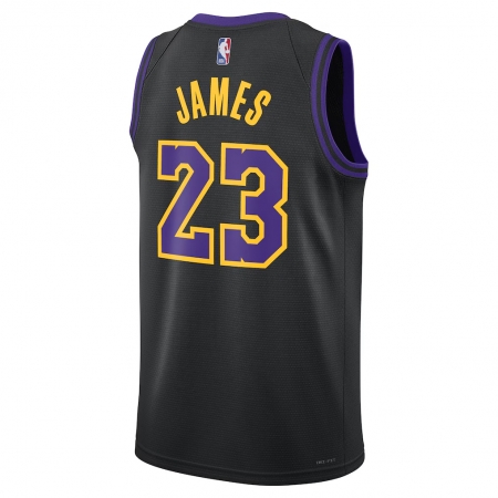 Nike Los Angeles Lakers LeBron James Black Jersey - City Edition