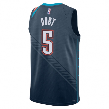 Nike Oklahoma City Thunder Luguentz Dort Navy Jersey - City Edition