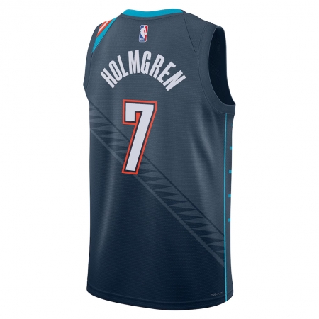 Nike Oklahoma City Thunder Chet Holmgren Navy Jersey - City Edition
