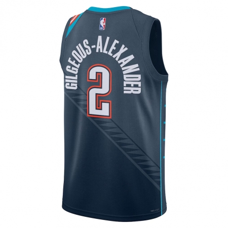 Nike Oklahoma City Thunder Shai Gilgeous-Alexander Navy Jersey - City Edition