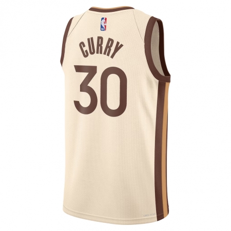 Nike Golden State Warriors Stephen Curry Tan Jersey - City Edition