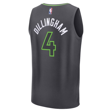 Fanatics Minnesota Timberwolves Rob Dillingham Charcoal Fast Break Player Jersey - Statement Edition