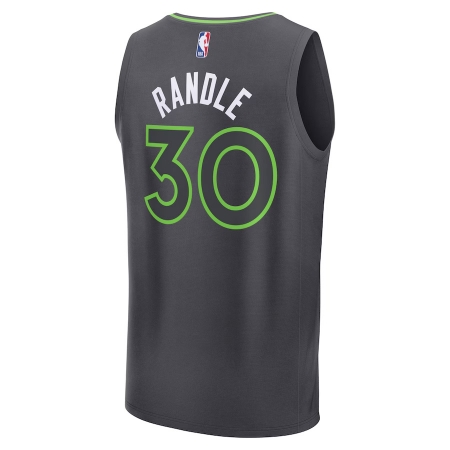 Fanatics Minnesota Timberwolves Julius Randle Charcoal Fast Break Player Jersey - Statement Edition