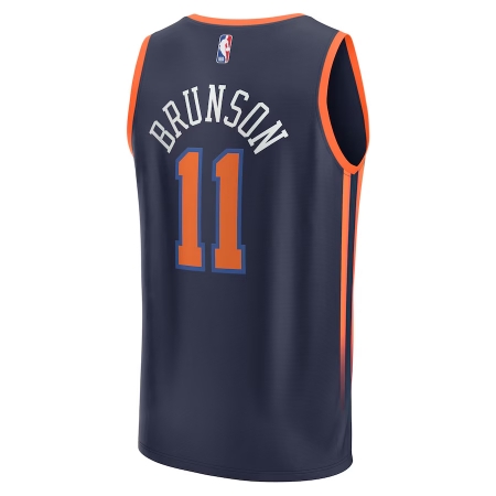 Fanatics New York Knicks Jalen Brunson Navy Fast Break Player Jersey - Statement Edition