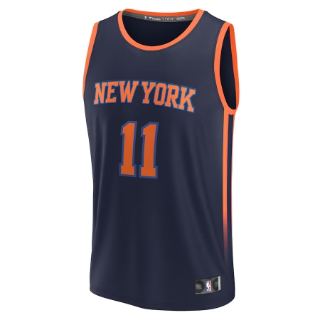 Fanatics New York Knicks Jalen Brunson Navy Fast Break Player Jersey - Statement Edition