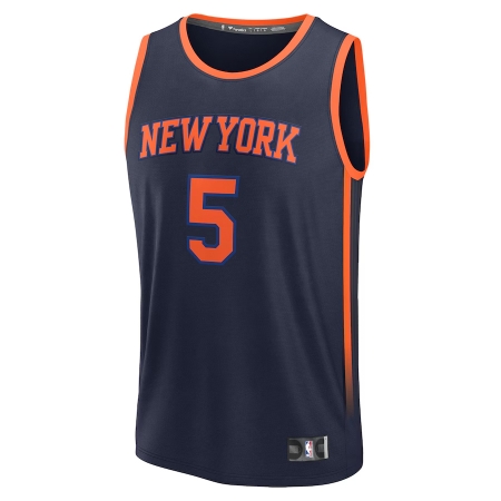 Fanatics New York Knicks Precious Achiuwa Navy Fast Break Player Jersey - Statement Edition