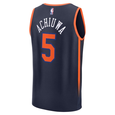 Fanatics New York Knicks Precious Achiuwa Navy Fast Break Player Jersey - Statement Edition