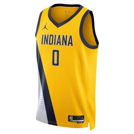 Jordan Brand Indiana Pacers Tyrese Haliburton Gold Jersey - Statement Edition