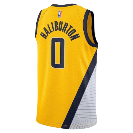 Jordan Brand Indiana Pacers Tyrese Haliburton Gold Jersey - Statement Edition